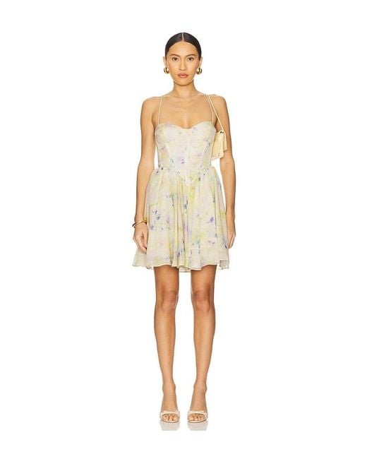 Bardot Natural Ashta Corset Mini Dress