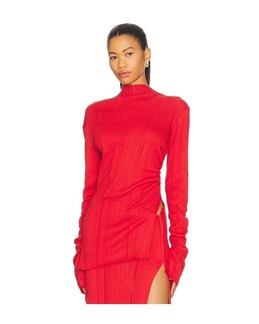 Jade Cropper Red Long Sleeve Top
