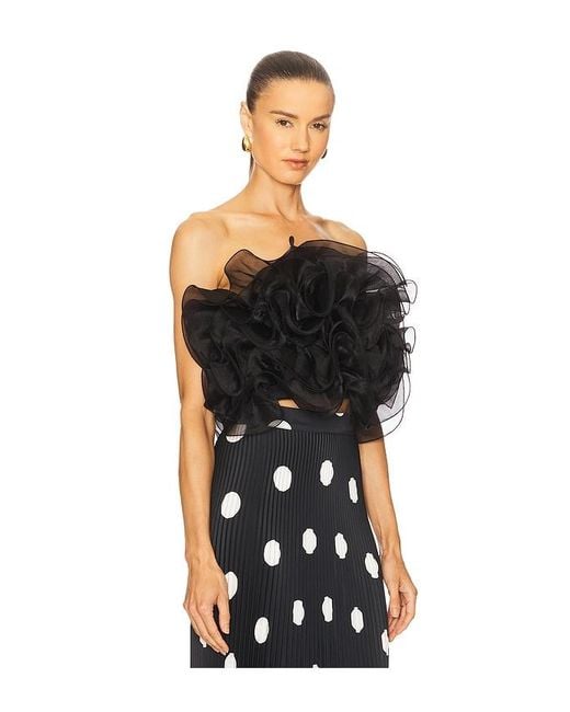 L'idée Black Coucou Organza Top