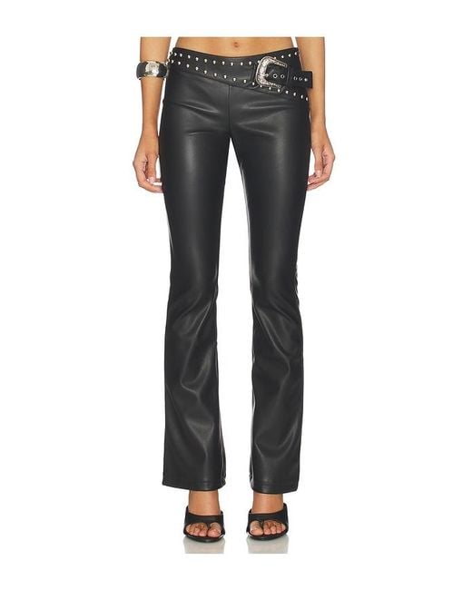 superdown Blue Melisa Faux Leather Pant