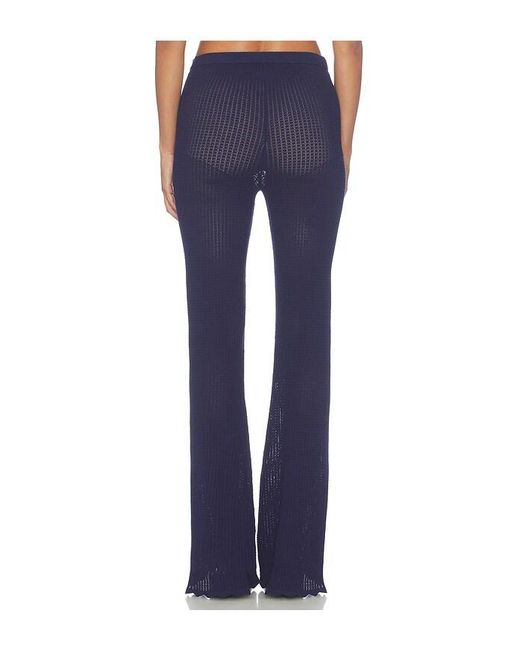 MAJORELLE Blue Lucassia Textured Knit Pant