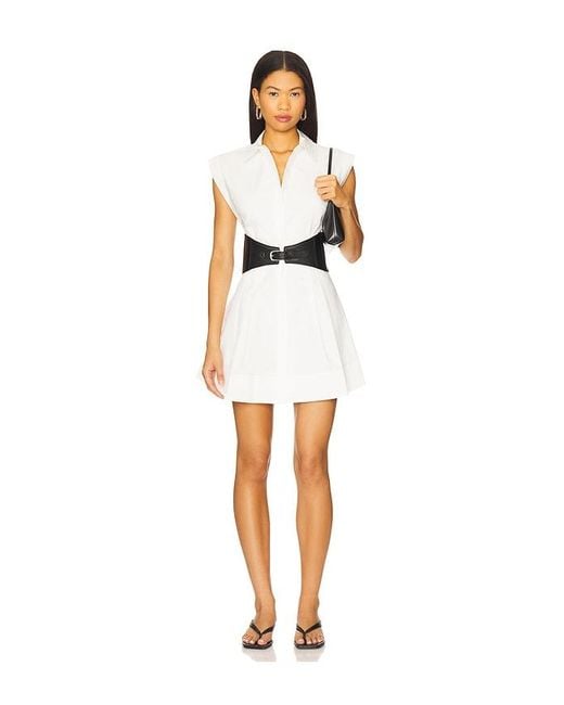 Jonathan Simkhai White Adler Belted Mini Dress