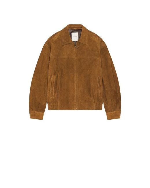 LE17SEPTEMBRE Brown Cow Suede Zip Blouson for men