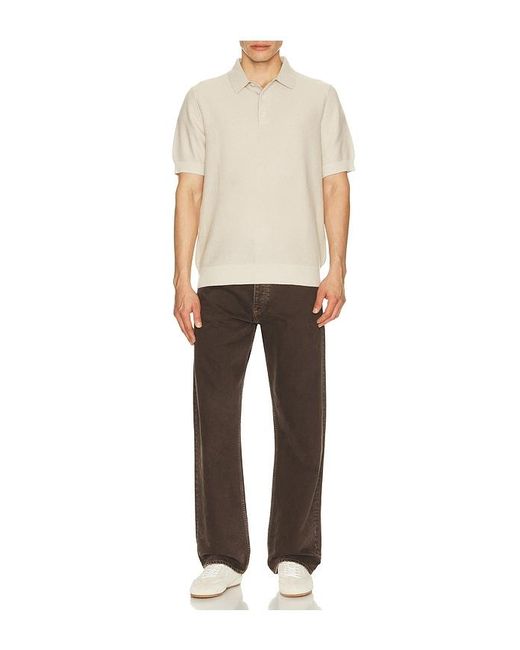 Vince Natural Geo Jacquard Short Sleeve Polo for men