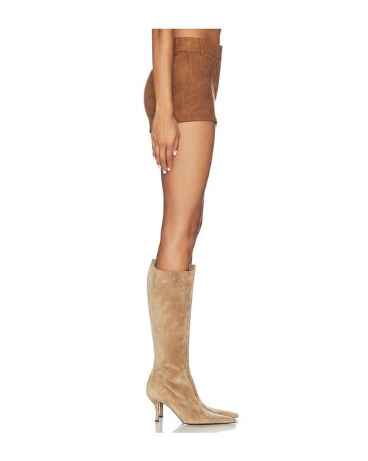 superdown Brown Priya Faux Suede Hot Short
