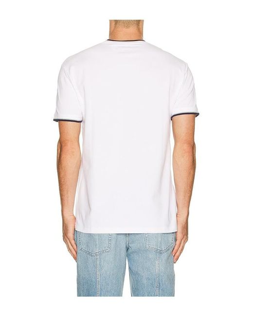 Polo Ralph Lauren White Short Sleeve Stretch Mesh Crewneck Tee W Tipping Collar for men