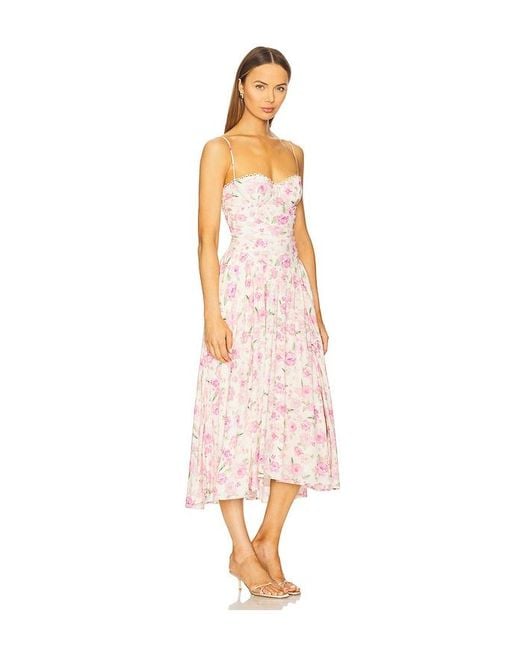 MAJORELLE White Priscilla Midi Dress