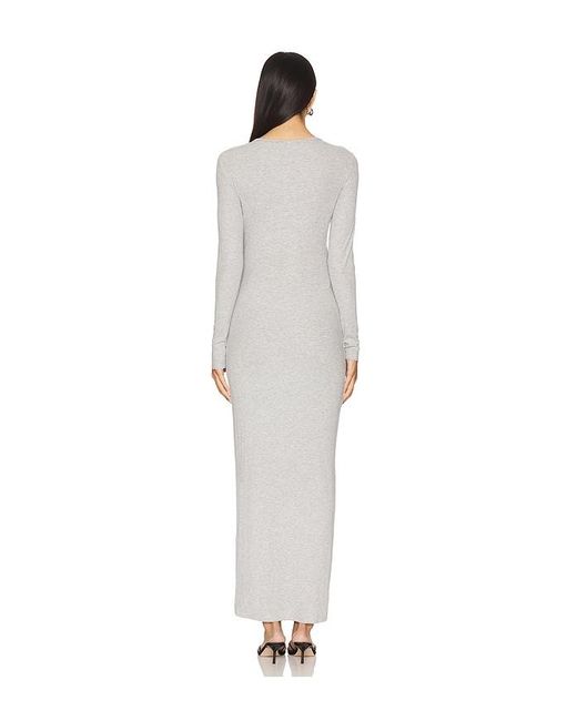 BUMPSUIT White Soft Rib Maxi Dress