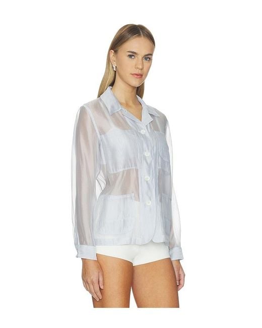 Rag & Bone White Jolene Organza Jacket