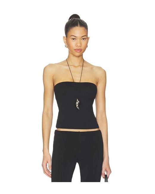 RUE SOPHIE Black Demi Top