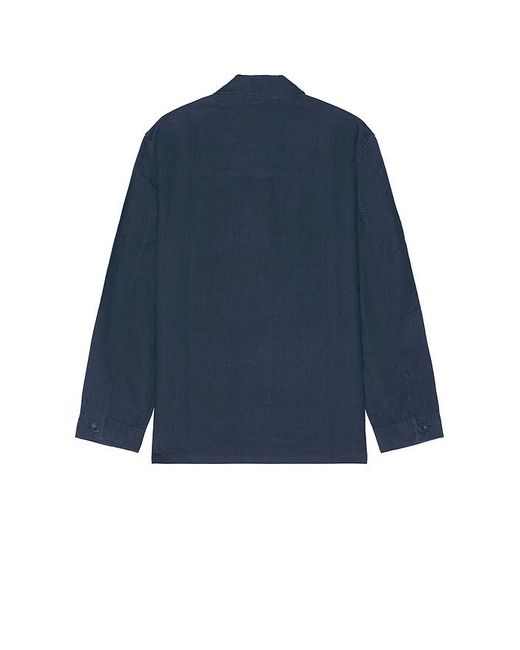 Club Monaco Blue Linen Shirt Jacket for men