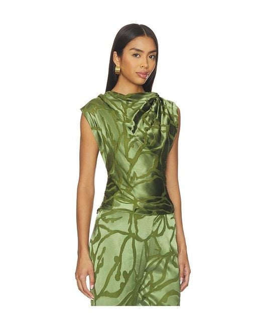 Cult Gaia Green Monette Top