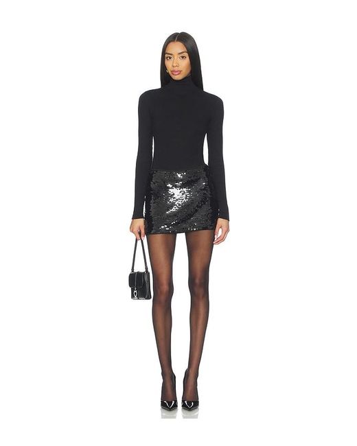 Lovers + Friends Black Carson Sequin Mini Skirt