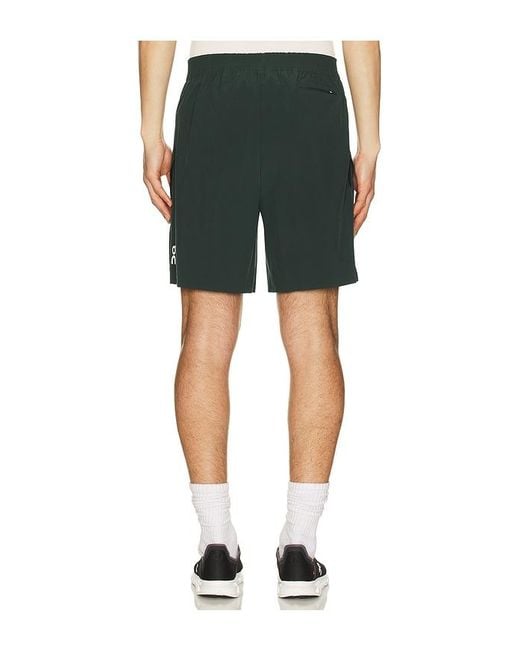 On Shoes Green Train Shorts for men