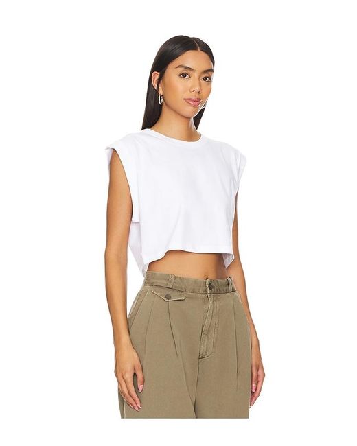 Clique White David Crop Top