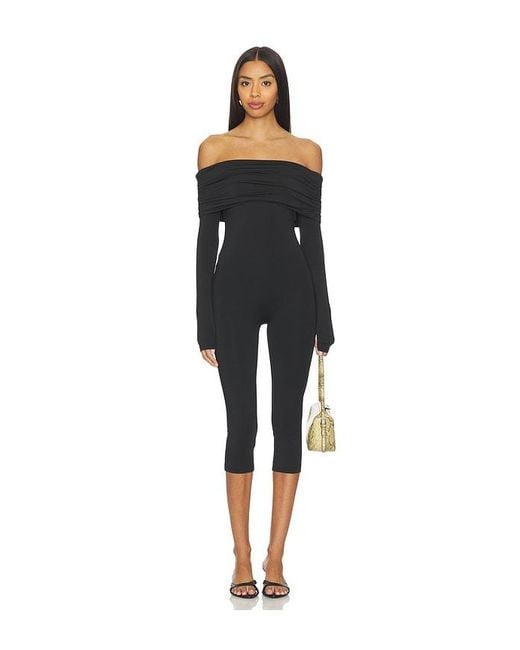superdown Black Yuna Capri Jumpsuit