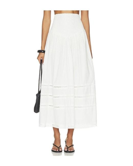 WeWoreWhat White Smocked Maxi Skirt
