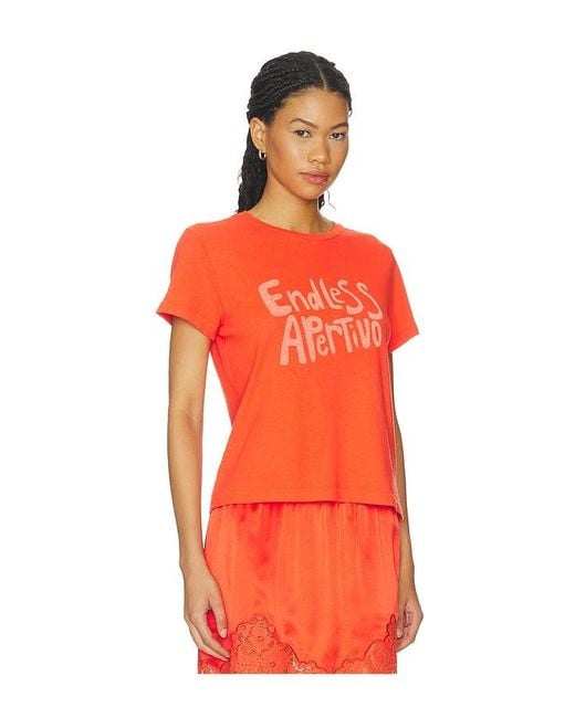Re/done Orange Classic Tee Endless Apertivo