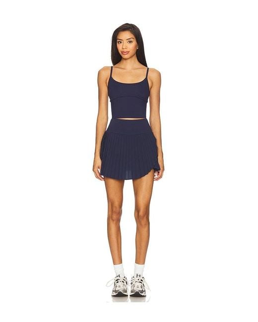 WellBeing + BeingWell Blue Movewell Harlow Pleated Skirt