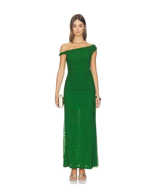 Bardot Green Layana Asym Maxi Dress
