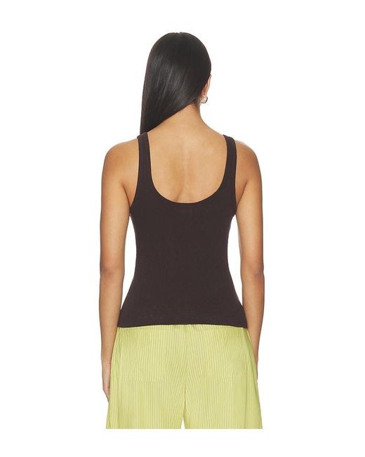 Leset Brown Laura Scoop Neck Tank