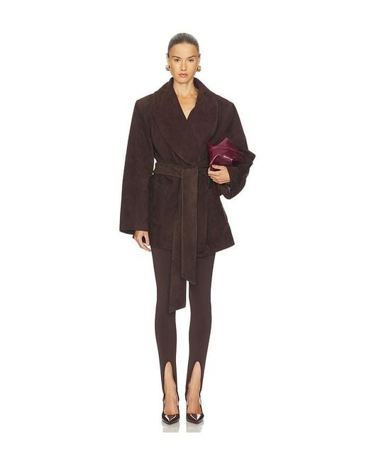 SER.O.YA Brown Chandra Suede Jacket