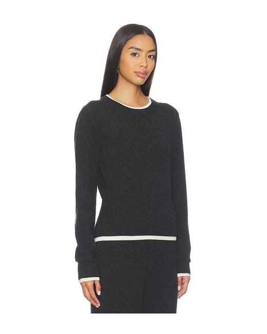 Artless Black Tove Layered Cashmere Crewneck