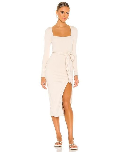 Lovers + Friends Natural Sariah Midi Dress