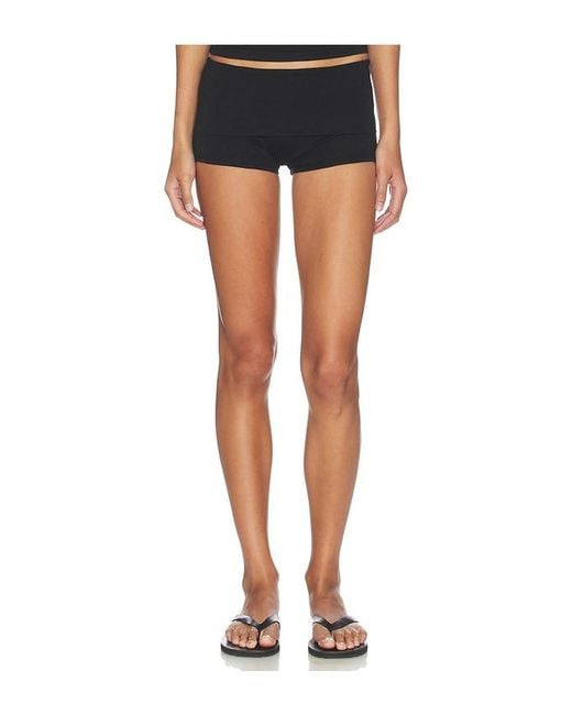 ÉTERNE Black Foldover Short