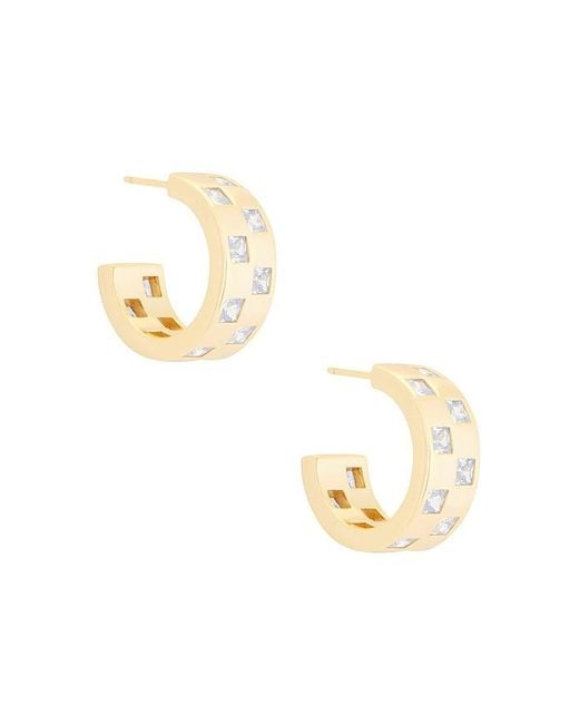 Pendientes En Color Oro Metálico Talla Mega de color Metallic