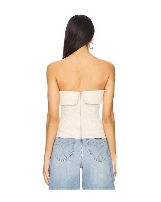 ALL THE WAYS Blue Josefina Strapless Top