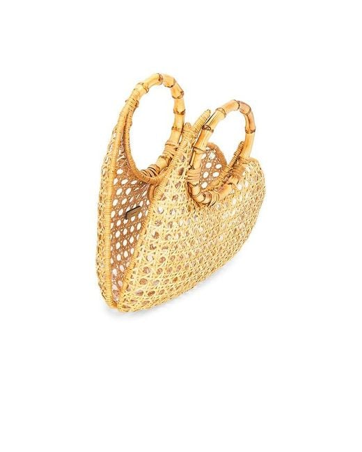 Serpui White Marie Heart Top Handle Bag