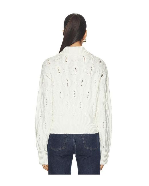 LPA White Mia Cable Sweater