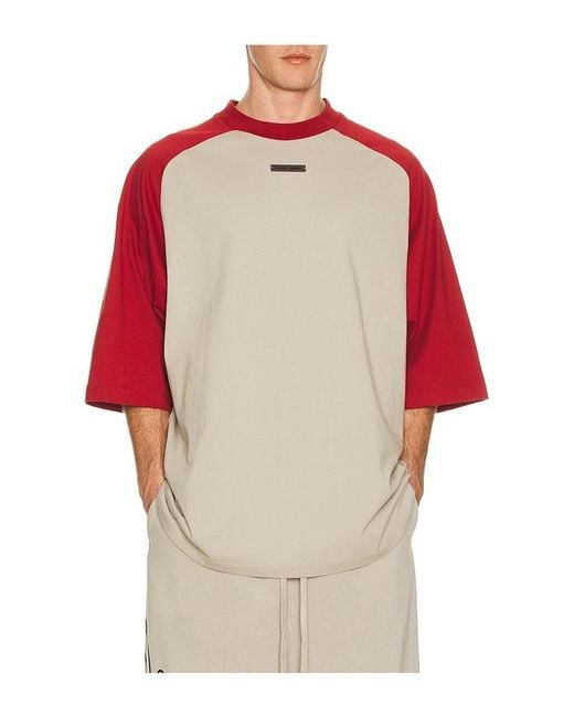 Fear Of God Red Baseball Tee for men