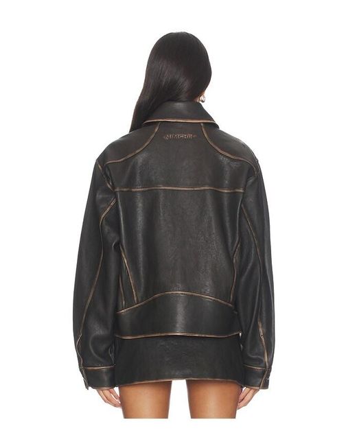 Mimchik Black Pint Leather Jacket