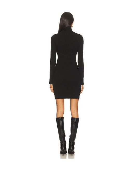Bobi Black Turtleneck Mini Dress