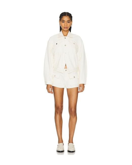 GRLFRND White Florence Hot Short