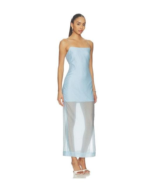 Amanda Uprichard Blue Jenny Midi Dress