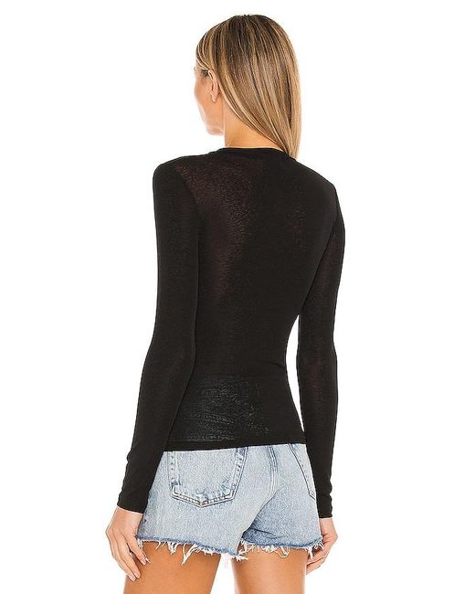 SNDY'S Black Lounge Katya Sheer Top