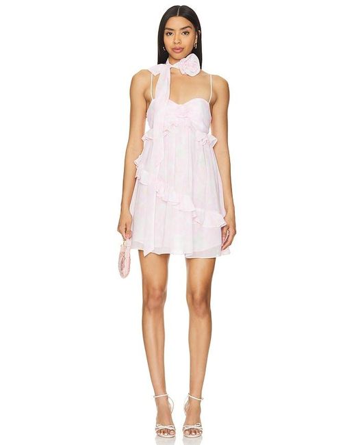 For Love & Lemons White Ariana Mini Dress