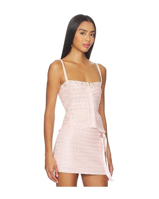 LoveShackFancy Pink Niraya Cami