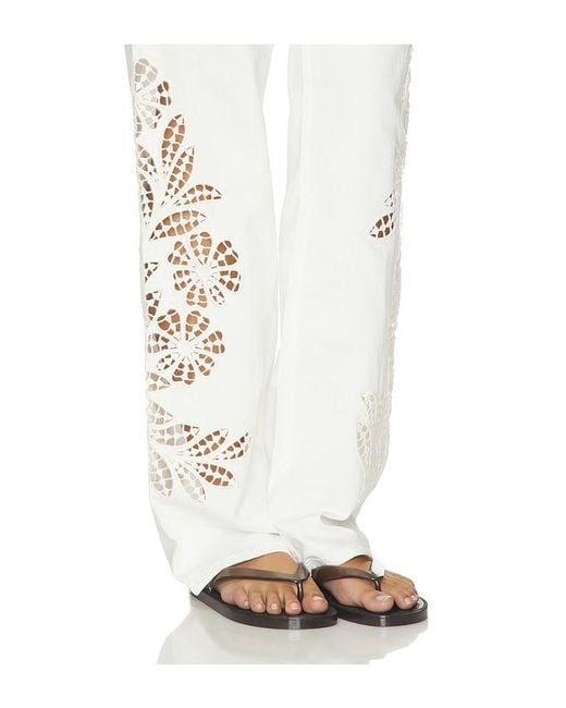 Rag & Bone White Shea Full Straight Jeans