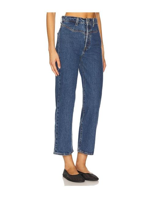 Levi's Blue Gerade Ribcage Western Yoke