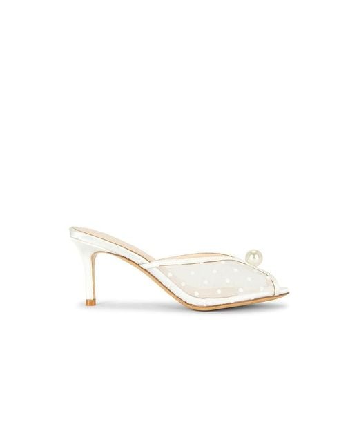 Black Suede Studio White Sadie 100 Mule