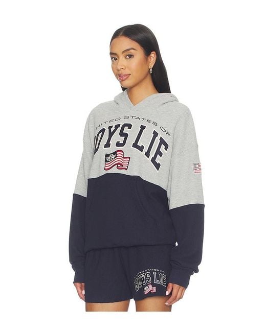 Boys Lie Blue United States Of Thermal Racer Hoodie
