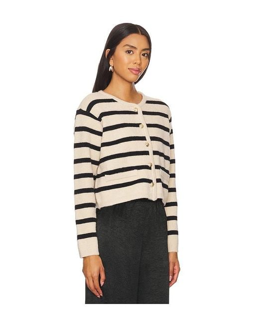 Line & Dot Black Benni Stripe Cardigan