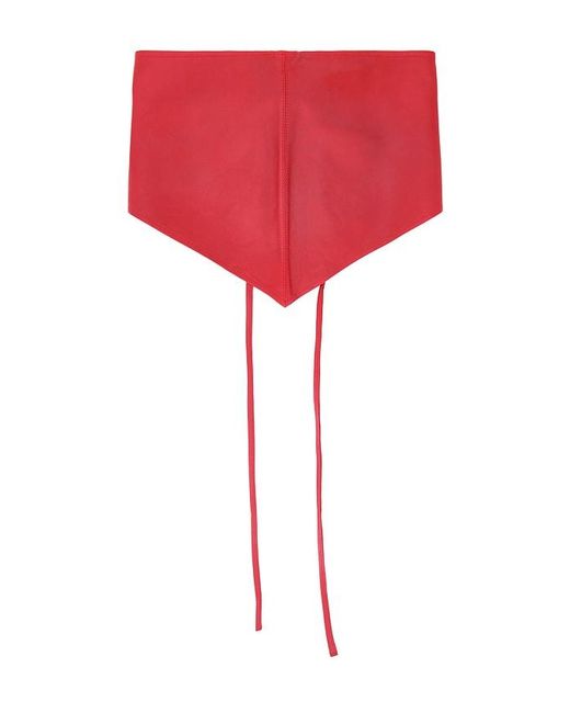 Ziah Red Leather Scarf