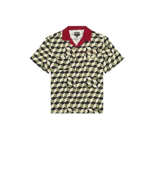 Brixton Black X Burger She Wrote Short Sleeve Shirt for men