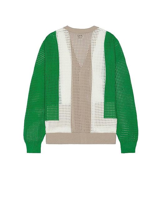 Obey Green Anderson 60's Cardigan for men