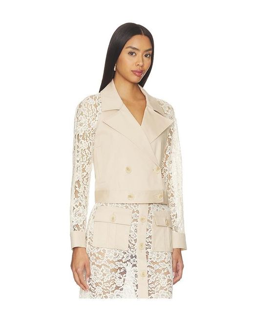 L'Agence Natural 'Agence Novelle Lace Sleeve Trench